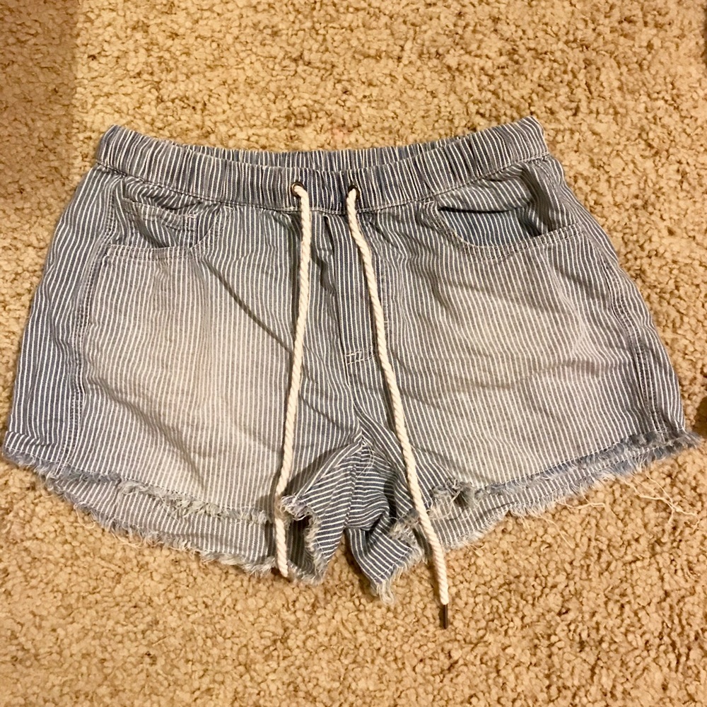 aerie striped boat shorts